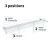 Diagram showing the three positions of a drying rack. Podgląd zdjęcia produktu