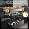 Warmounts Obdĺžnikové zlaté ohrievacie misy Buffet Set of Náhľad obrázku produktu 5
