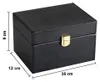 A black Faraday box with dimensions indicated by measurement lines and text. Produktbild-Vorschau