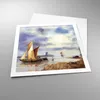 Poster - Poster ohne Rahmen - Fischer Schiff Fan - 60x60 cm Produktbild-Vorschau 3