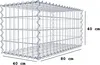 Gabion 80 cm x 40 cm x 40 cm (D x V x H), velikost ok 5 cm Náhled obrázku produktu 2