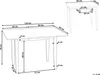 BELIANI Esstisch Dunkelbraun Gummibaumholz 90/120 x 60 cm Produktbild-Vorschau 3