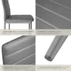 Lot de chaises avec surpiqûre - gris, Lot de 4 Voir les images du produit 4