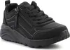 A black Skechers sneaker is shown from a side angle against a white background. Produktbild-Vorschau