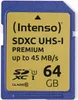 Scheda SD SDHC UHS-I 64GB Intenso Premium 1 Adattatore Anteprima dell’immagine prodotto 5
