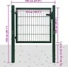 vidaXL Zauntor Stahl Grün 100x100 cm Produktbild-Vorschau 5