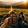 6 Camping Becher Stahl Campingbecher Kaffebecher Espresso Produktbild-Vorschau 6
