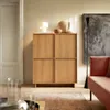 Elegantes Highboard / Hochkommode YASUMI (98x124 cm) – Produktbild-Vorschau 1