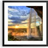 Gerahmtes Poster - Schwarzer Rahmen - Wasserfall Natur Park Produktbild-Vorschau 1