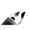 Close-up of the top handle and dustbin of a white and black handheld vacuum cleaner. Anteprima dell’immagine prodotto