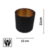 2 Stück Lampenschirm E14 Ø12cm Durchmesser Schwarz Gold Produktbild-Vorschau 2