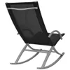 A black rocking chair with a gray frame is shown from the back. Podgląd zdjęcia produktu