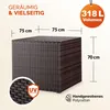 CASARIA® Auflagenbox 318L Polyrattan - Wetterfeste Garten Produktbild-Vorschau 3