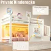 Kinder Hochbett mit Fenster, LED Leiter, Stauraum, Kiefer, Produktbild-Vorschau 4