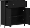 vidaXL Sideboard Schwarz Eichen-Optik 70 x 30 x 80 cm Produktbild-Vorschau 5