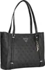 A black Guess shopper bag with a repeating logo pattern. Produktbild-Vorschau