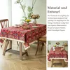 Boho Vintage Tischdecke mit Quaste, Bunte Rechteckige Produktbild-Vorschau 3