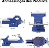 Wiltec Schraubstock Light Duty 100 mm Klemmbacke, Produktbild-Vorschau 3