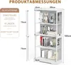 okwish Čtyřúrovňová vitrína vysoká kuchyňská skříň s třemi Náhled obrázku produktu 6