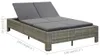 vidaXL 2-Personen-Sonnenliege mit Auflage Grau Poly Rattan Produktbild-Vorschau 7
