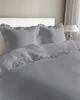 Deco4Home Bettwäsche mit Rüschen | 220x200 | Hellgrau Produktbild-Vorschau 4