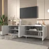 Merax Armoire TV avec 4 portes et étagères réglables, Voir les images du produit 3