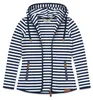 Damen Fleecejacke Maritim mit Streifen - Kapuzenjacke Produktbild-Vorschau 2