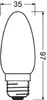 A diagram of a light bulb with dimensions indicated. Produktbild-Vorschau