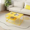 Stolik kawowy 'Solund' stalowy 90 x 60 x 45 cm żółty Podgląd zdjęcia produktu 3