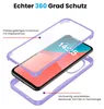 An exploded view of a phone case, showing its two main parts and the phone inside. Produktbild-Vorschau