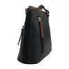 C1427 Cinino Umhängetasche Ledertasche Schwarz/Cognac Produktbild-Vorschau 2