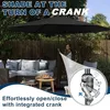 350 cm aluminium parasol met handkurbel, UV-bescherming 40+ Productafbeelding-voorbeeld 4