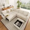Merax L-Form 7-Sitzer Ecksofa Mit Schlaffunktion, Produktbild-Vorschau 6