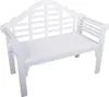 A white wooden bench on a white background. Produktbild-Vorschau