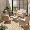 sweeek - Gartenset aus Polyrattan, 4 Plätze Moltès - Natur Produktbild-Vorschau 8