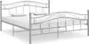 vidaXL Bett Grau Metall 140x200 cm Produktbild-Vorschau 7