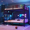 Flieks Etagenbett 140x200cm mit Schreibtisch und Ablagen, Produktbild-Vorschau 4