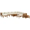 Best Möbel 12-tlg. Garten-Lounge-Set mit Creme Kissen Produktbild-Vorschau 2
