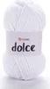 A ball of white yarn with a label. Produktbild-Vorschau