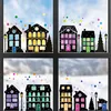 younikat Fensterbild Weihnachten Bunte Häuschen 87 Teile I Produktbild-Vorschau 1