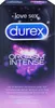 A box of Durex Orgasm Intense condoms with a vibrant, abstract design. Náhľad obrázku produktu
