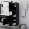 vidaXL Kúpeľňová skrinka čierna 30x30x130 cm Drevo Materiál Náhľad obrázku produktu 3