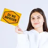Du nix anfassen Warn- und Hinweisschild in Gelb und Schwarz Produktbild-Vorschau 3