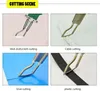 A collage of four images showing different applications of a hot knife cutting tool. Produktbild-Vorschau