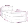 vidaXL Boxspringbett mit Matratze Dunkelgrau 90x200 cm Samt Produktbild-Vorschau 6