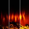 Close-up of artificial flames and logs in a fireplace. Produktbild-Vorschau