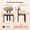 COLAMY 2er-Set Esszimmerstühle aus Chenille, schwarze Produktbild-Vorschau 4