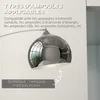 HOMCOM Lampadaire, lampe de salon arc, abat-jour argenté, Voir les images du produit 7