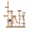 A large cat tree with multiple levels, platforms, tunnels, and scratching posts, all on a white background. Náhľad obrázku produktu