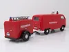 Motormax 79671 VW T1 Bus Kasten Feuerwehr mit Anhänger rot Produktbild-Vorschau 2